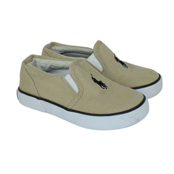 Polo Ralph Lauren Other - Polo Ralph Lauren Toddler kids Tan canvas shoes size 8